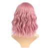 Themis Hair Pelucas Cortas Con Flequillo De Color Rosa Ondul