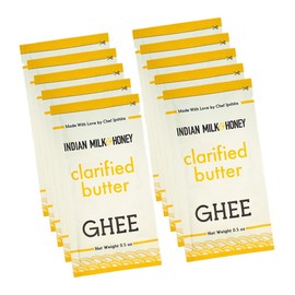 Original Grass-Fed Classic Ghee Butter by Indian Milk & Honey Handmade, Locally Sourced, Lactose, Gluten & Casein Free – Convenient & Portable Ghee Clarified Butter - 0.5 Ounce Sachets (Pack of 10)