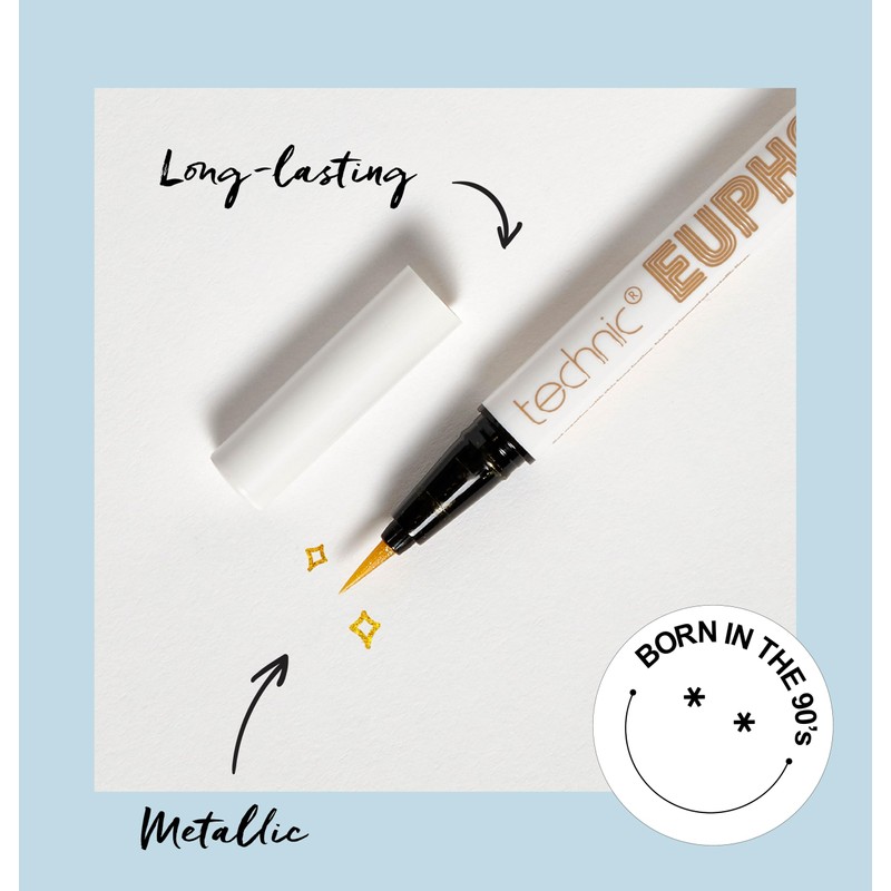 Technic Euphoria Metallic Liquid Liner - Highly Pigmented - Long