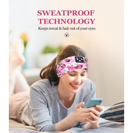 Fulext - Auriculares para dormir con Bluetooth, diadema suave, elástica, acogedora, para mujeres, hombres, adolescentes, Navidad, Día del Padre, Día de la Madre, cumpleaños