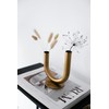 LaLe Living Ajala Vase in Gold U-shaped Asymmetric with Double-Sided