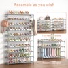 LANTEFUL 10 Tiers Shoe Rack 50 Pairs Large Capacity Tall