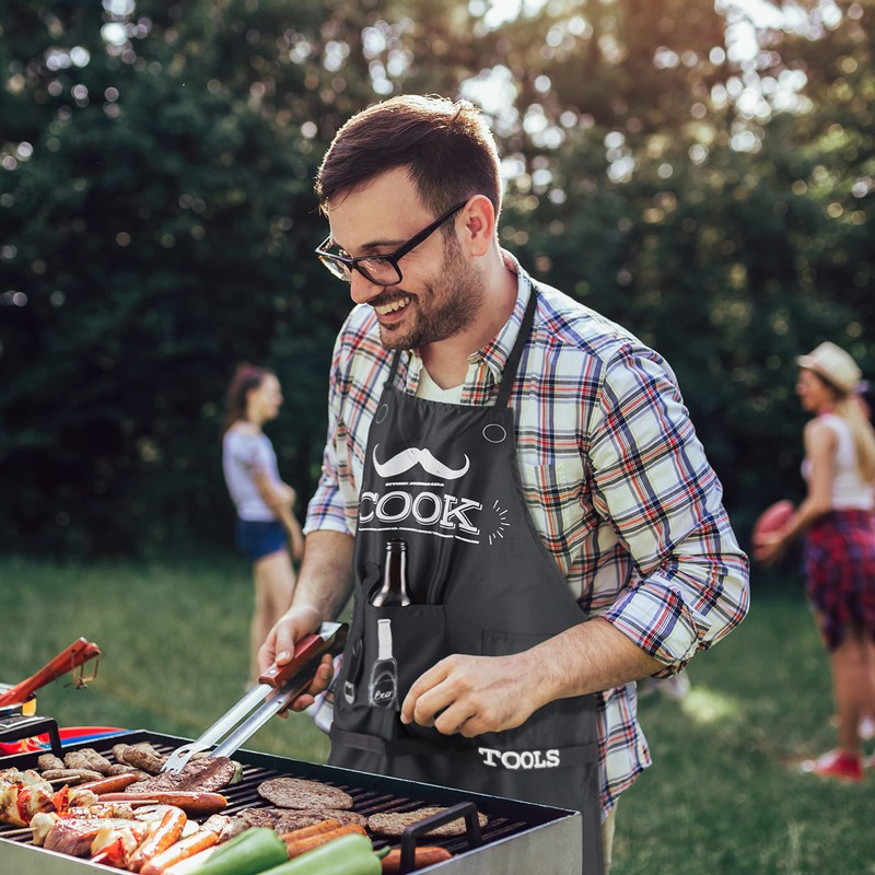 The Men's BBQ Apron, Premium Quality, Cooking Apron, Funny Apron.