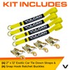 VULCAN Car Rim Tie Down System with Ratchets - 2