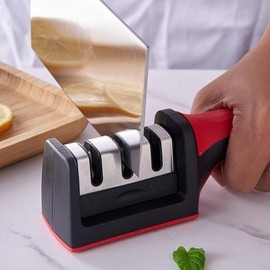 3-Stage Knife Sharpener, Manual Sharpening Tool for Kitchen Knives