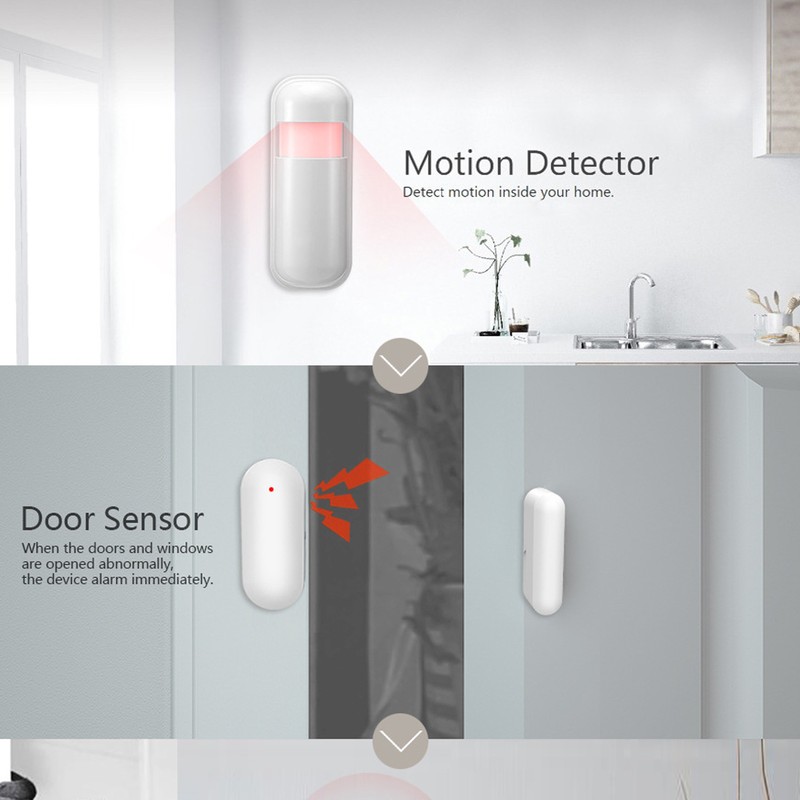 WiFi Home Alarm System Dual Way Voice GSM Smart Security