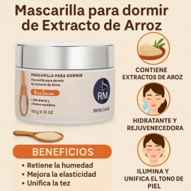 Crema Facial Rostro Cara De Noche Con Extracto De Arroz 100g                                                                                          