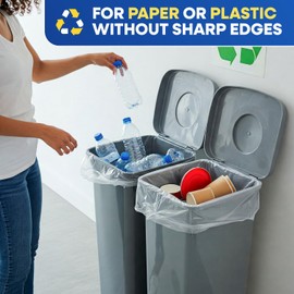 PLASTIC PRINCE Clear Hight Density Can Liners 40-45 Gallon Garbage Bags 22 Mic 40" x 48" Trash Bags 150/Case