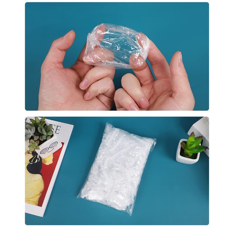 Pack of 100 Disposable Ear Muffs Transparent Ear Covers Clear