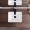 KARAMAG Small Bathroom Vessel Sink 16.7'' x 12.6'' Semi Recessed