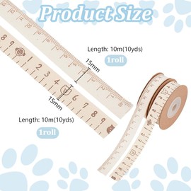 PH PandaHall 9m/ 9.8 Yards Measuring Tape Ribbon Cotton Ribbon with Scale 2 Rolls 15mm Seamstress Tape Cloth Tape Measure Ruler Ribbon for Sewing Lose Weight Body Waist Circumference Tailor Craftsmen