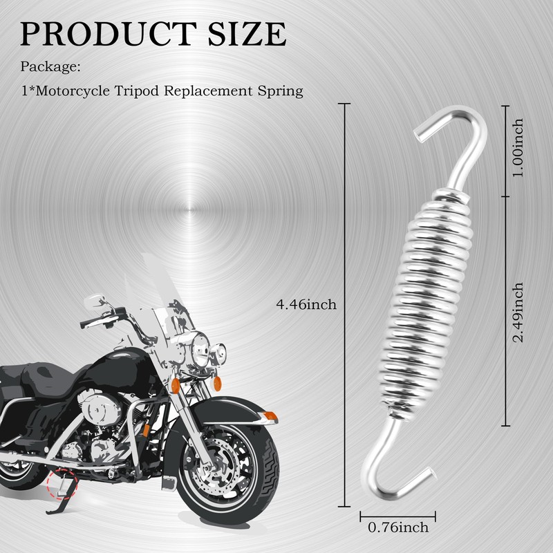 Motorcycle Kickstand Spring,Galvanic Spring Parts Replacement OEM# 50005-85A Compatible with