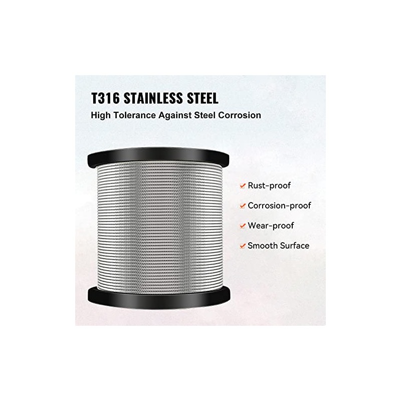 1/8 Stainless Steel Cable, Cable Railing for Stainless Steel Cable,