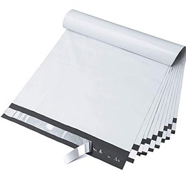 Fuxury 12x15.5 200pc White Poly Mailers, Shipping Envelops Clothing/ T-Shirt/ Shirt, Boutique Custom Bags Enhanced Durability Multipurpose Envelopes Keep Items Safe Protected (200pc)