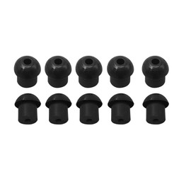 VBLL 10Pcs Replacement Mushroom Earbud Earplug Ear Tips for Two Way Radio Coil Tube Audio Kits Acoustic Earpiece Earphone (Black)