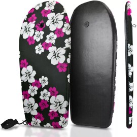 BT Bodyboard Kickboard Surfing Skimboard Wake Boogie Board Pool Toy  Arrow 37" - Flower