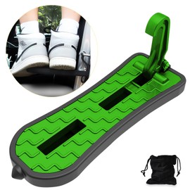 Car Door Step, NATGIC Extended Car Door Pedal U-Shaped Foot Pedal Easy Access to Roof Antiskid Multifunctional Automotive Pedal with Safety Hammer Door for SUV, RV (21.5 cm, Green)