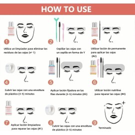 Kit De Laminación De Cejas, Kit De Permanente De Cejas,diy 9 Conjunto