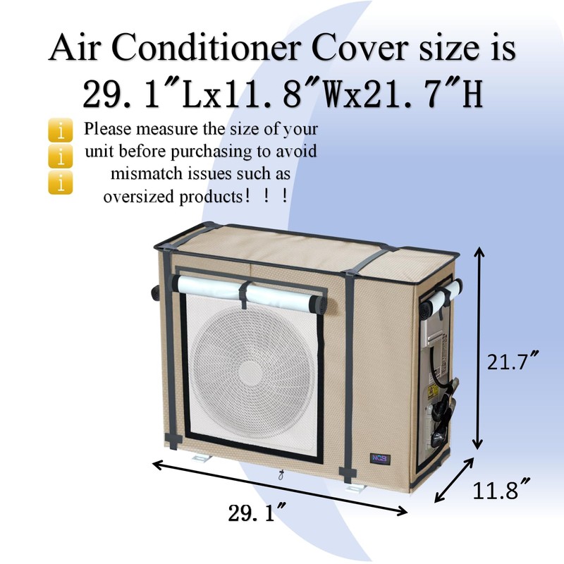 NGB Mini Split Cover, 29.1x 11.8x 21.7 Inch Air Conditioning