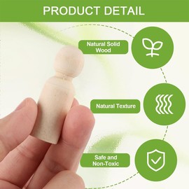 Pack of 10 DIY Wooden Figures Wedding Birthday Decoration Toy Figures Wooden Figures for Painting Crafts Wooden Cone Decoration Ornament, DIY Figures Decoration for Wedding Birthday Decoration