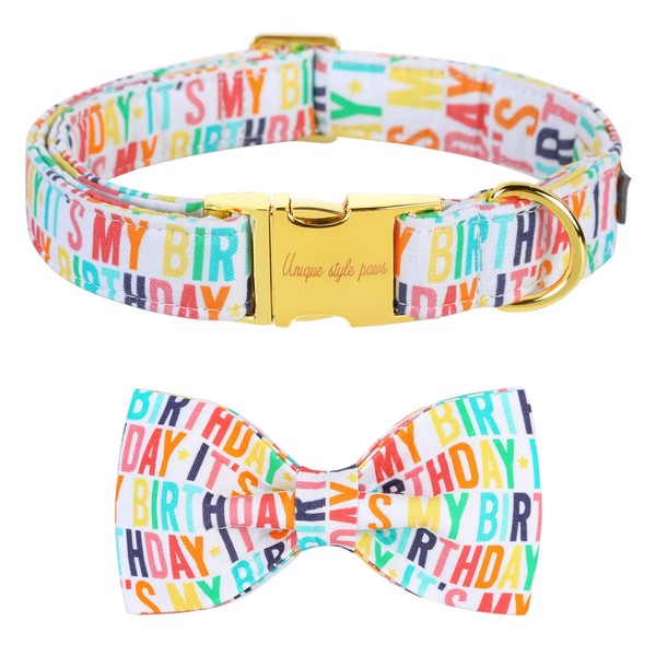 Unqiue Style Paws Birthday Dog Collar, Soft and Cute Dog