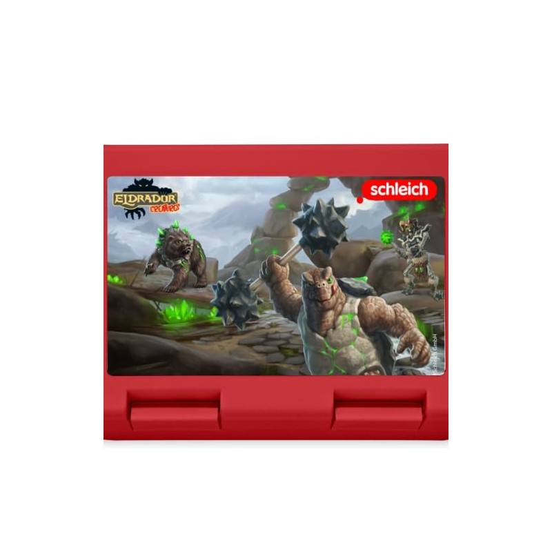 Spreadshirt Schleich Eldrador Creatures Steinwelt Lunch Box, One Size, Red