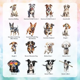 Dog Breed UV DTF DECALS, 4" height, Funny Dog Stickers - Dog Choice: Golden Retriever 3