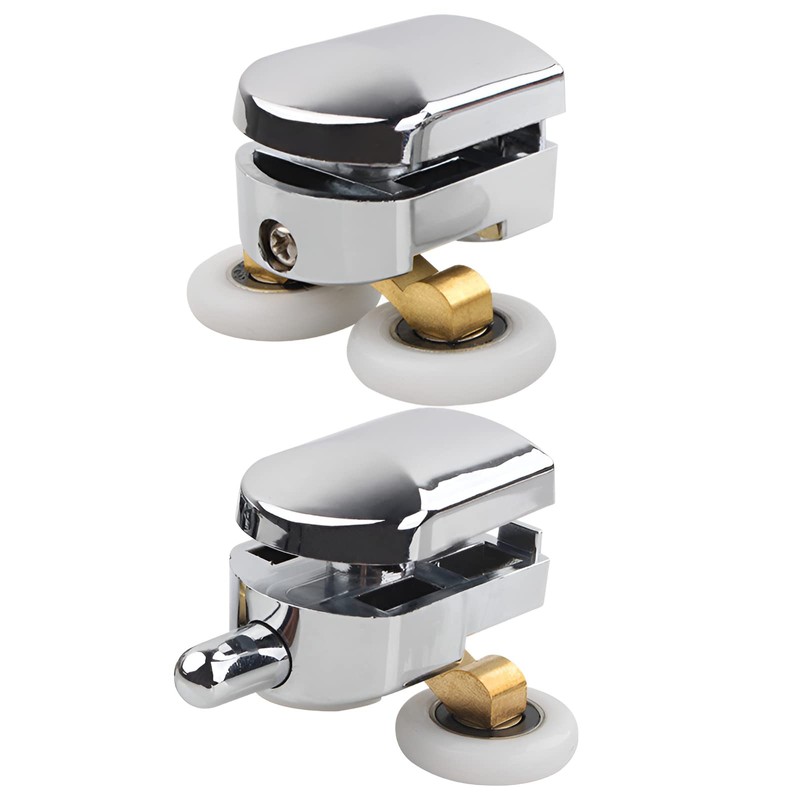 FUYIOCN Shower Door Rollers,Set of 4 Twin Shower Door Rollers