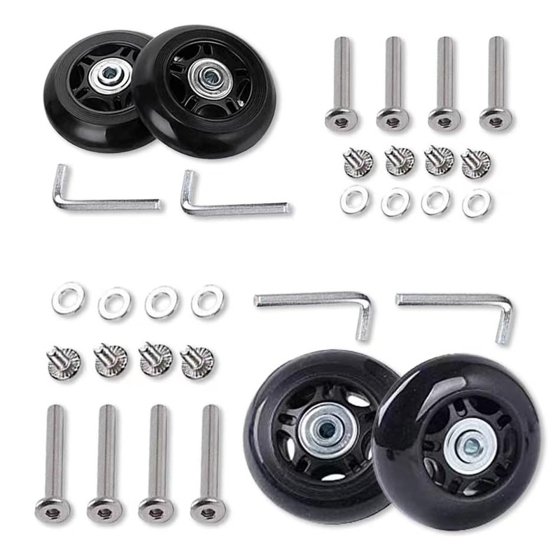 4pcs (40 x 18 mm) Replacement Wheels for Suitcase Rubber