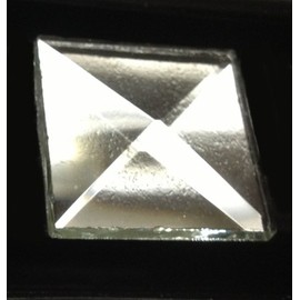 1x1 Clear Glass Pyramid Bevels Box of 30