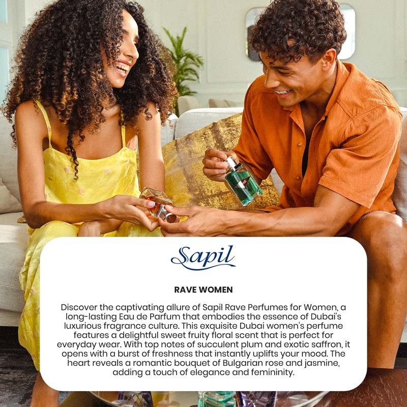 Sapil Rave Perfume for Women – Eau de Parfum, 3.4