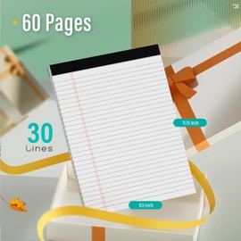 8.5 x 11.75 Inch Legal Pads 2 Pack Note Pads 30 Sheets Perforated Notepad, Double-Sided Printing Writing Pad, 21lb Thick Paper Legal Pad