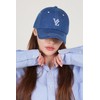 VARZAR 3D Monogram Stitch Over Fit Ball Cap Blue Denim