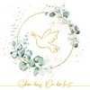 20 Napkins Golden Dove Around Eucalyptus White | Wedding |