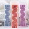 XIAOSHUI S Geometry Candle Mold Geometric Lines Candle Molds Spiral