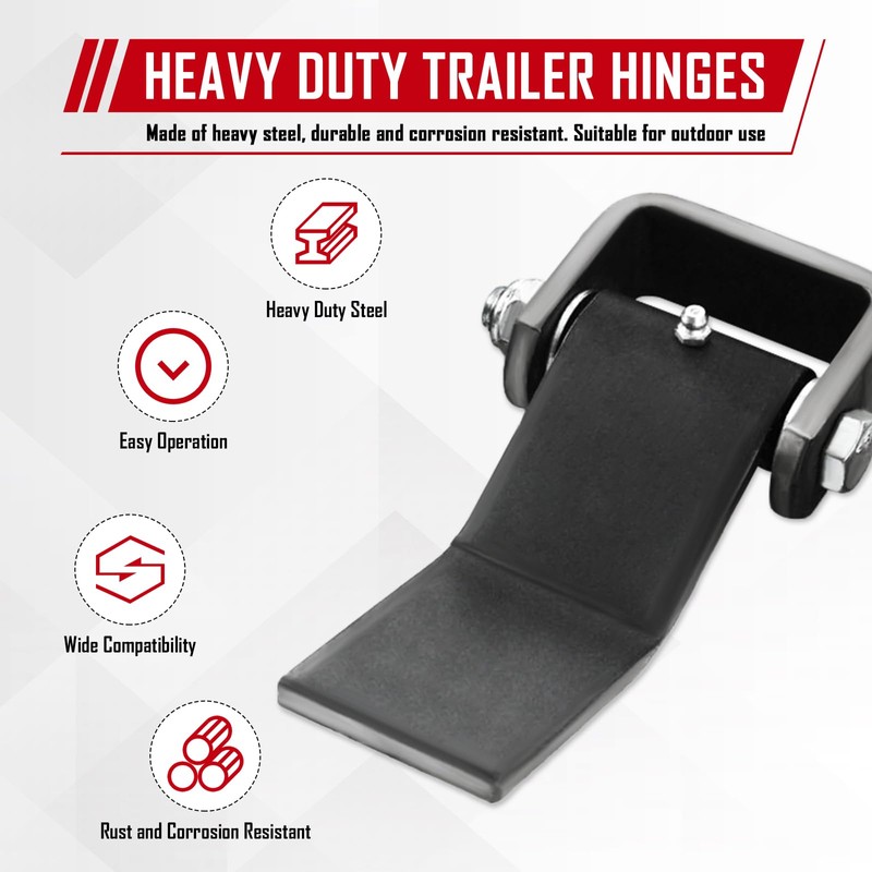 SPARKWHIZ Dump Trailer Hinges Weld on Heavy Duty Greaseable Dump