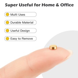 Wukong 5 x 2 mm Golden Strong Magnets, Pack of 100 Small Neodymium Magnets for Fridge, Whiteboard, School, Office, Mini Round Magnets for Homemade Photo Wall, Notes