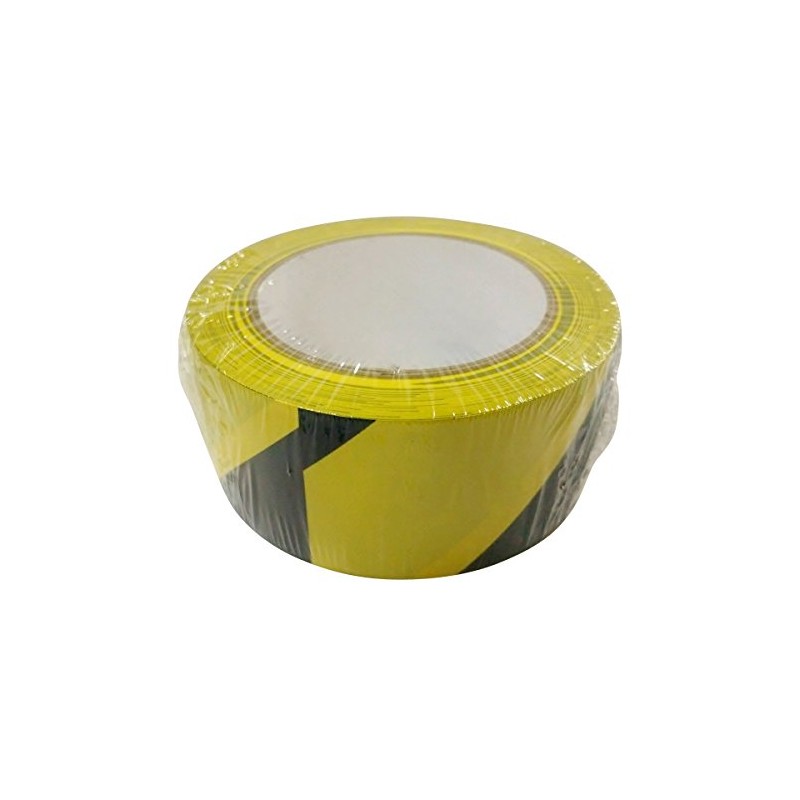 Kirax Hazard Indication PVC Line Tape, Yellow/Black, 2.0 x 13.0