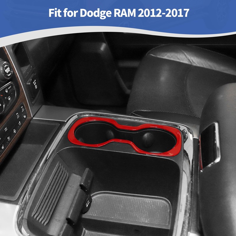 RT-TCZ for RAM Cup Holder Trim Cover Frame Red for