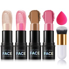 AOAZXBB 6PCS Contour Highlighter Makeup Stick,Cream Bronzer Stick, Lighweight Long Lasting Face Blush Contour Makeup Kit for All Skin Types