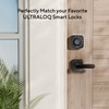ULTRALOQ Passage Lever Door Handle, Reversible Black Front Door Handle