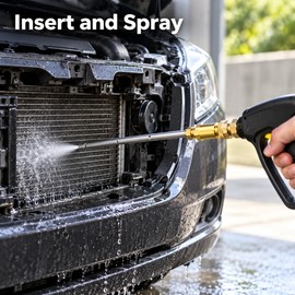 Car Radiator & Condenser Cleaning Tool Kit – High-Pressure Removal-Free Cleaner for Automotive Cooling Systems and Heat Exchangers