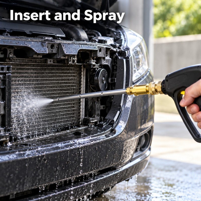 Car Radiator & Condenser Cleaning Tool Kit – High-Pressure Removal-Free
