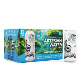 Rainforest Artesian Still Water | Box of 12 Water Cans – 475 mL (16 oz) Each | Eco-Friendly, 100% Recyclable Aluminum Cans | Pure Water from a Natural Aquifer