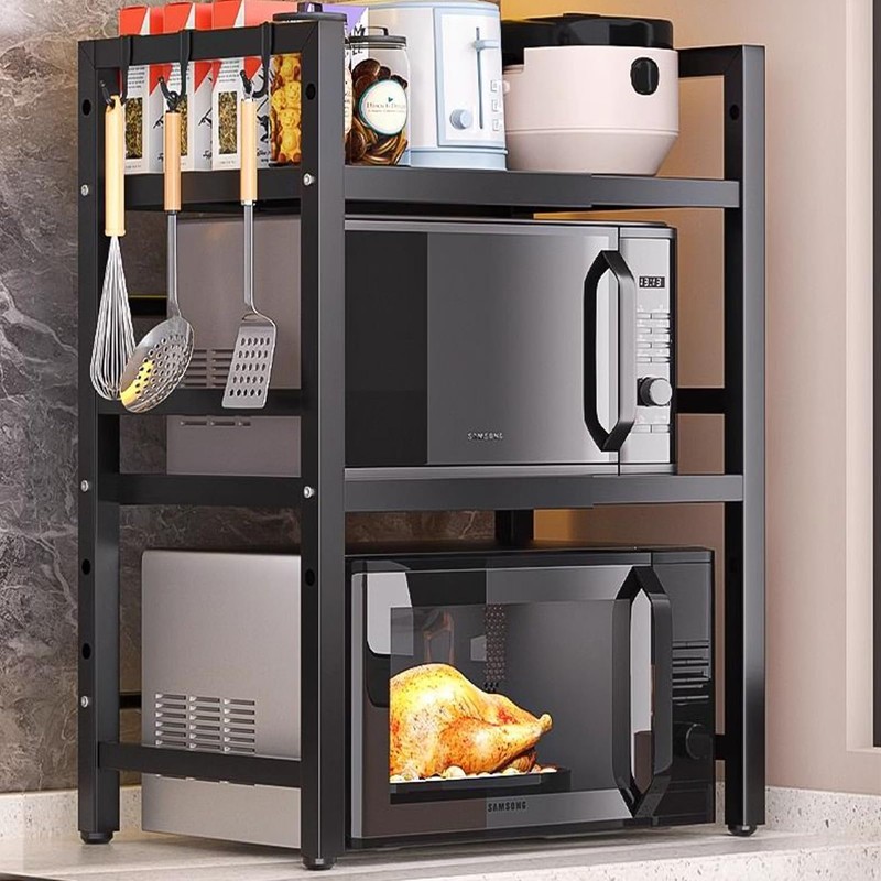 LUCKY KVW Microwave Oven Rack, Microwave stand,Adjustable Shelf with 6