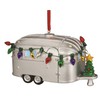 Light Up Silver Camper Christmas Holiday Ornament