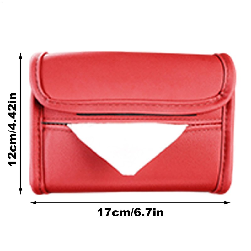 Car Tissue Box | PU Leather Car Visor Tissue Dispenser