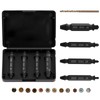 4 PCS Damaged Screw Extractor with 1 Twist Drill Bit,
