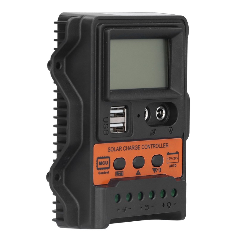 Solar Charge Controller LCD Display Double USB DC 12V‑24V Discharge