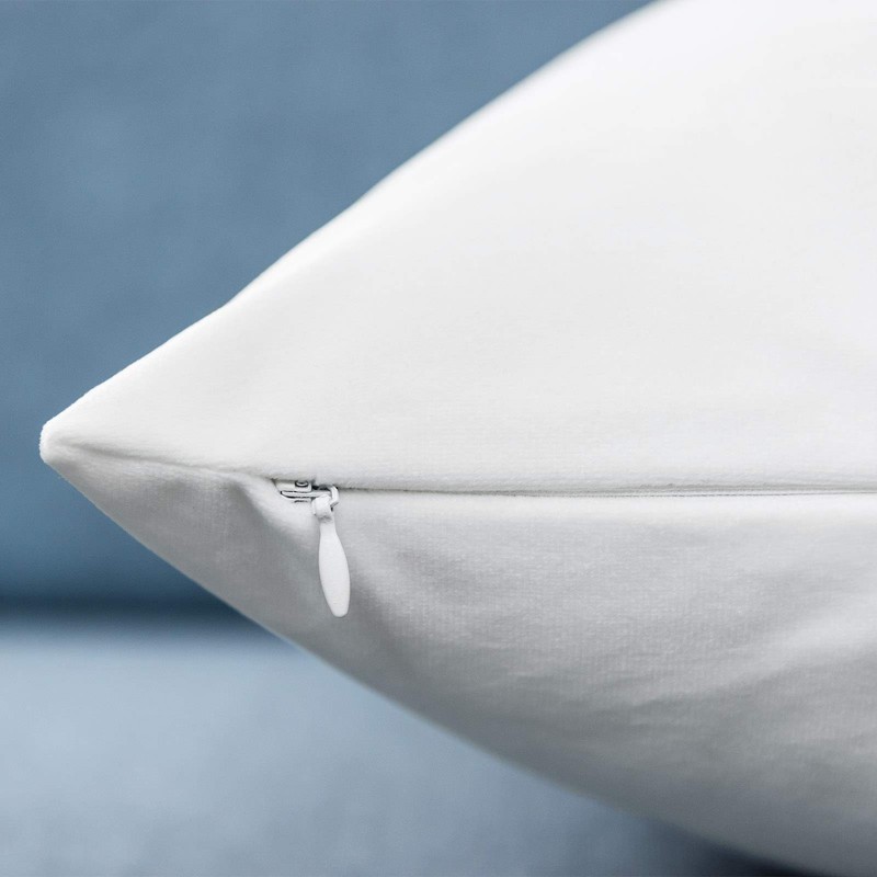 JUSPURBET White Velvet Throw Pillow Covers 14x14 inch Set of